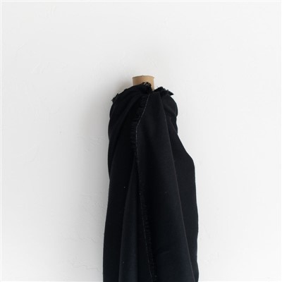 Black Raw Silk Noil